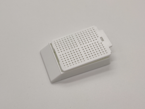 [GEN-GS-1091W] plastic biopsy tissue cassettes with removable lid 30 angled face large writing area white 